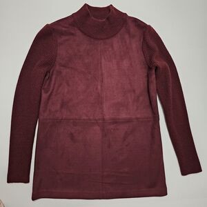 Ann Taylor Rich Burgundy Turtleneck Sweater